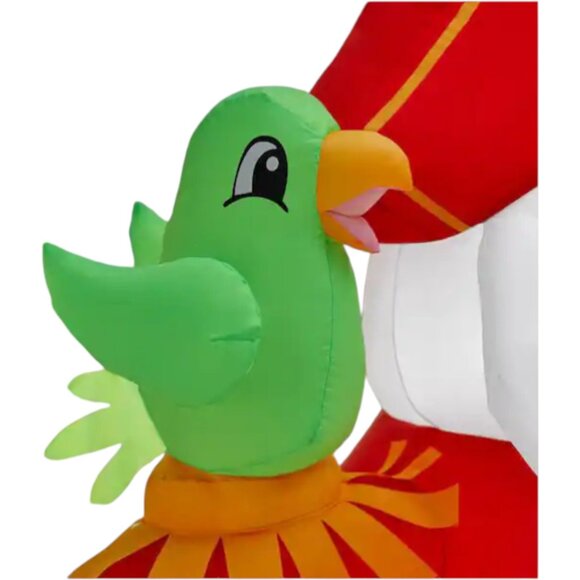 6 Ft LED Pirate Santa Christmas Inflatable Parrot Coastal Beach Tropical New - Picture 7 of 7